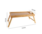 Bamboo Wooden Folding Serving Tray Wood Bed Laptop Desk Food Tea Coffee Table