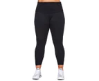 Nike Women's Plus Size One Luxe 7/8 Lace Leggings / Tights - Black