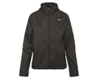 Nike Women's Essential Running Hooded Jacket - Black/Reflective Silver