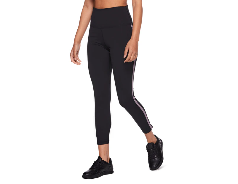 Nike Women's Novelty 7/8 Leggings / Tights - Black/Purple/Smoke Grey