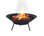 2in1 Steel Fire Pit Bowl Firepit Garden Outdoor Patio Fireplace Heater 70cm