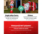 Jingle Jollys Christmas Inflatable Candy Pole 2.4M Illuminated Decorations