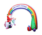 Jingle Jollys Christmas Inflatable Rainbow Archway Santa 3M Outdoor Decorations