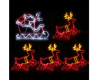 Jingle Jollys Christmas Lights Reindeer Sleigh 806 LED Decorations