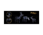 Jingle Jollys Christmas Lights 3 Pcs Reindeers 250 LED Decorations