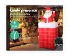 Jingle Jollys Christmas Inflatable Santa Pop Up 1.8M Illuminated Decorations