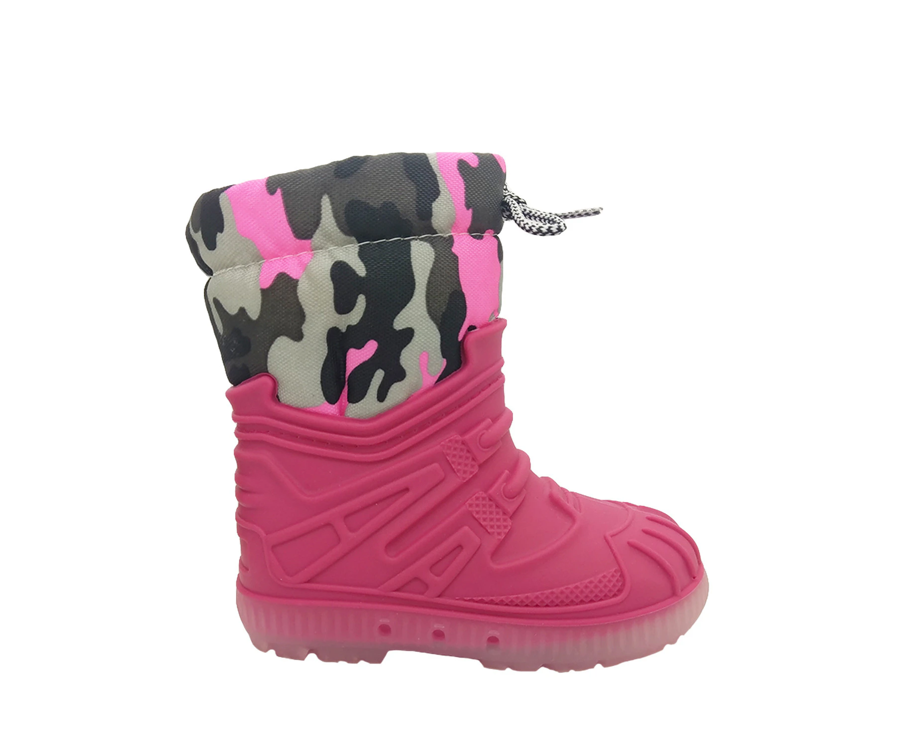 Aussie Gumboot Penguin Girls Boots Snow Boots Fully Lined Warm Water Resistant - Pink Camo