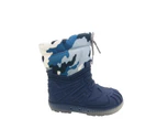 Aussie Gumboot Penguin Boys Boots Snow Boots Fully Lined Warm Water Resistant - Blue Camo