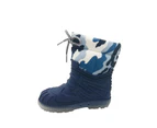 Aussie Gumboot Penguin Boys Boots Snow Boots Fully Lined Warm Water Resistant - Blue Camo