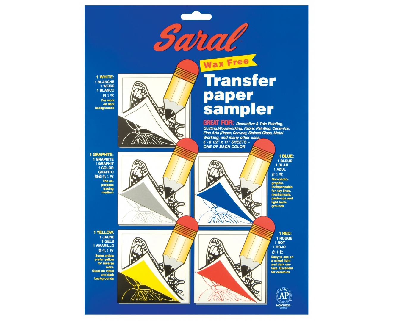 Saral Transfer (Tracing) Paper 22cm . x 28cm . sheets transfer paper  sampler