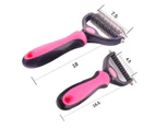Deshedding Grooming Tool For Matted Long & Curly Pet Fur