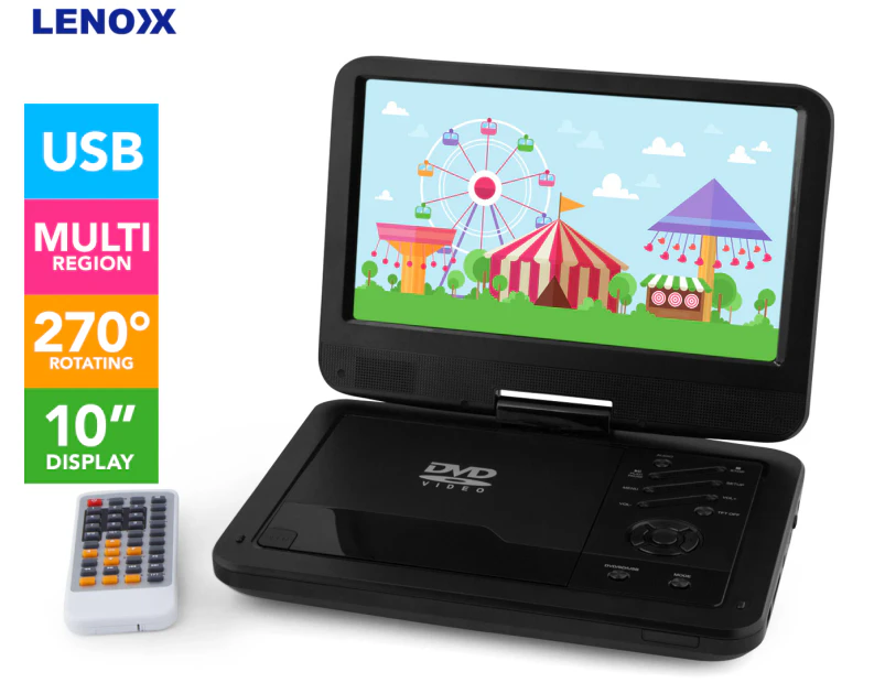 Lenoxx Portable 10.1-Inch Portable DVD Player PDVD1000
