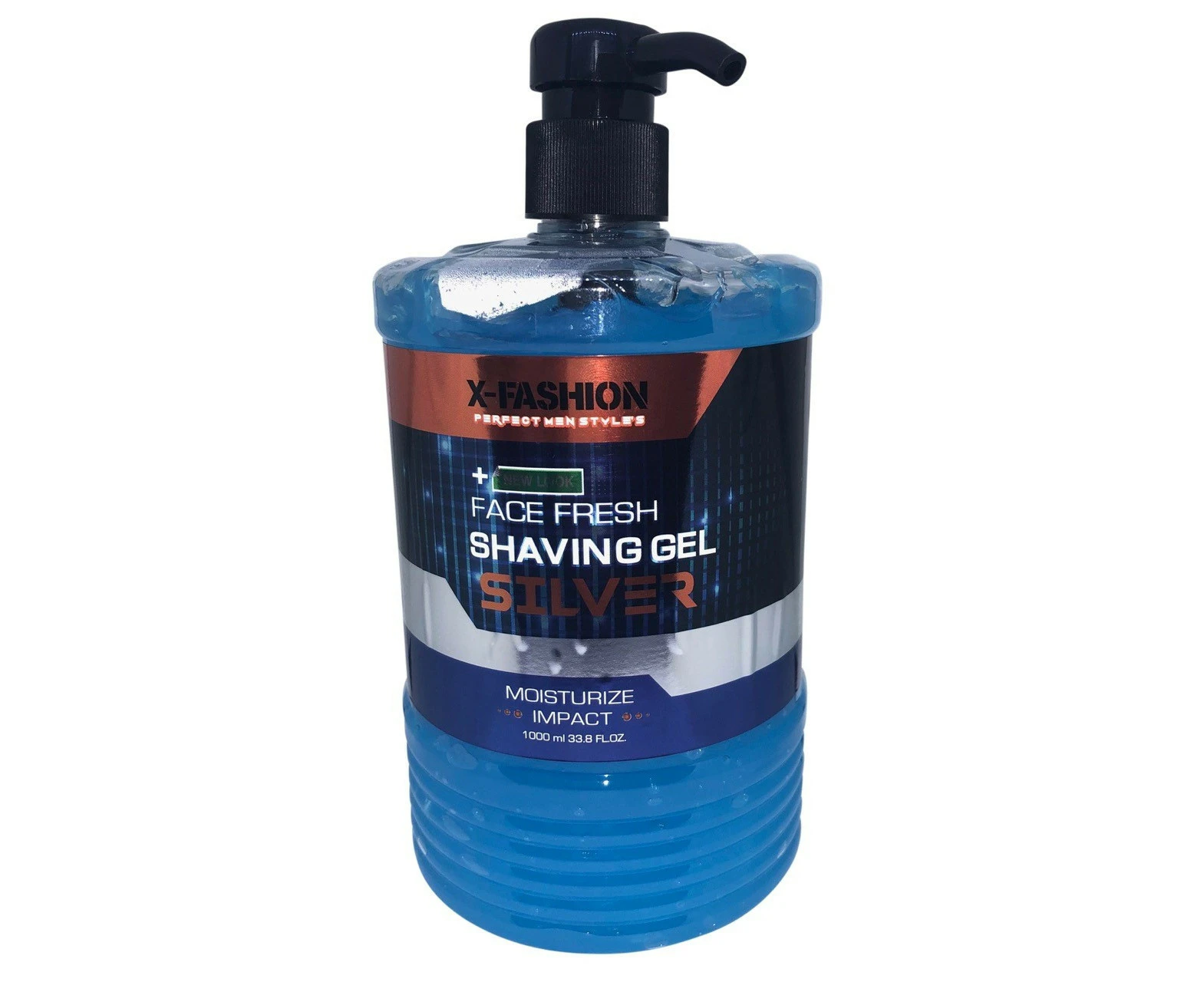 X- Fashion Face Fresh Shaving Silver Gel Blue - 1L