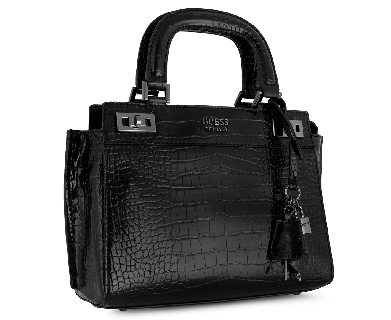 Guess KATEY MINI SATCHEL - Handbag - black 