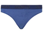 Calvin Klein Women's Monochrome Thongs 3-Pack - Denim Heather/Nymph's Thigh/Grey Heather