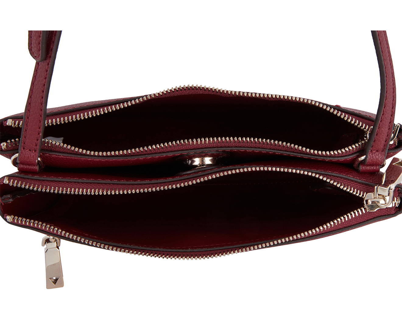 GUESS Naya Mini Double Zip Crossbody Bag - Merlot | Catch.co.nz