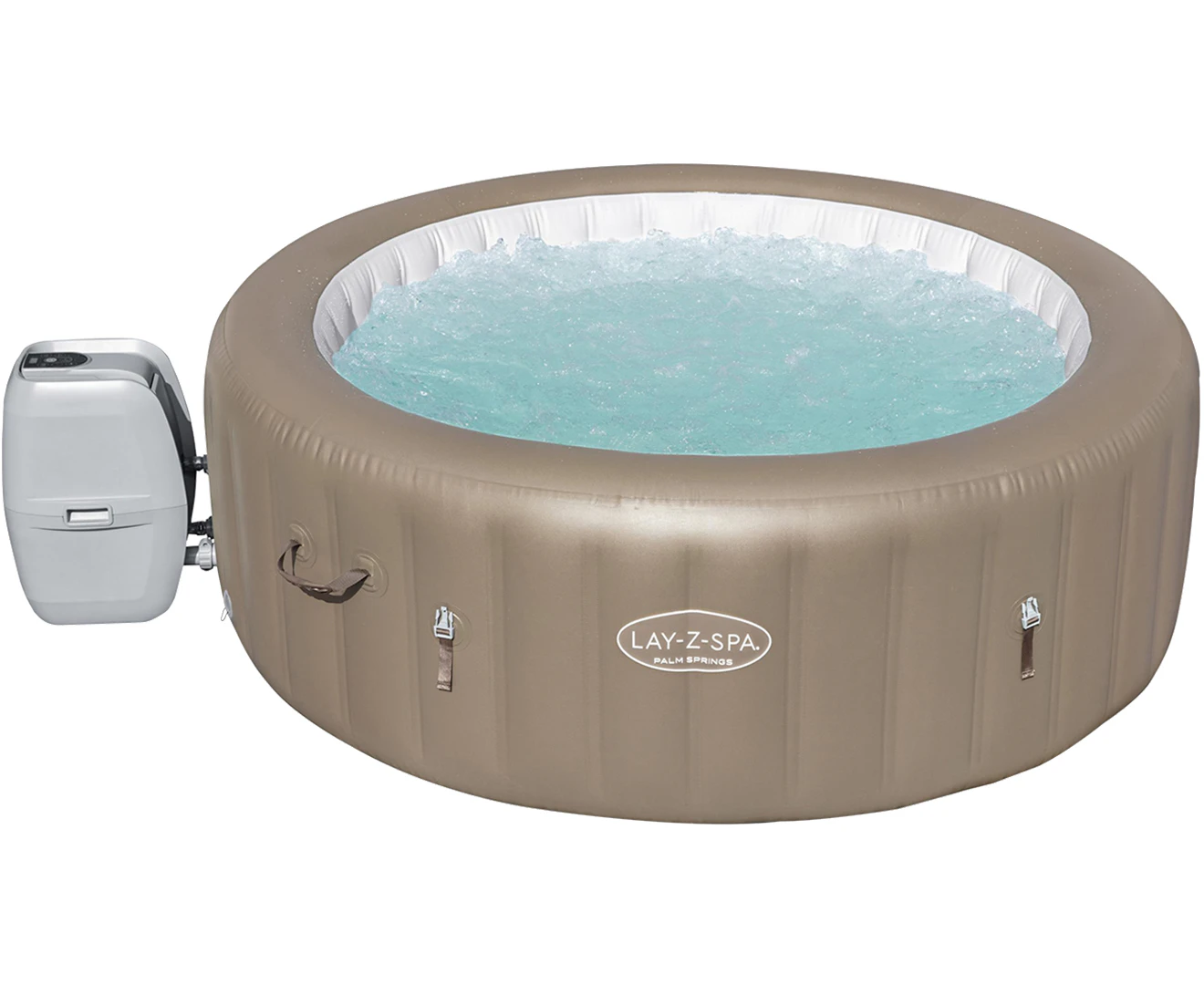 Bestway Inflatable Spa 4-6 People Lay Z Hot Tub Massage ​Bathtub Pool 140 Air Jets - Palm Springs 60017 Model Easy and Quick to Assemble