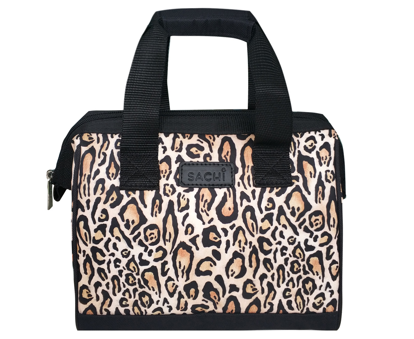 Sachi Leopard Insulated Lunch Bag - Black/Beige | Catch.co.nz