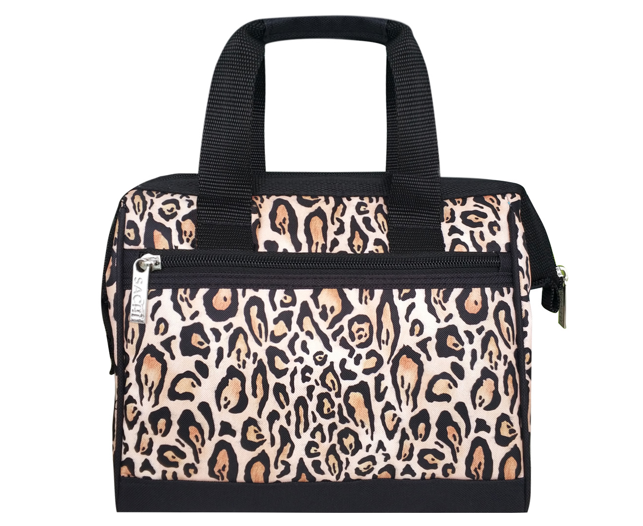 Sachi Leopard Insulated Lunch Bag - Black/Beige | Catch.co.nz