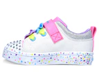 Skechers Toddler Girls' Twinkle Toes Twi-Lites Confetti Princess Sneakers - White Multi