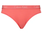 Calvin Klein Women's Motive Cotton Bikini Briefs 3-Pack - Heather/Nymph's Thigh/Rose