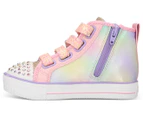 Skechers Toddler Girls' Twinkle Toes Shuffle Lite Confetti Star Sneakers - Light Pink Multi