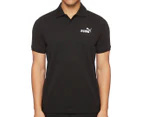 Puma Men's Essential Piqué Collar Polo - Puma Black/White