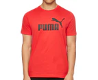 Puma Men's Essential Logo Tee / T-Shirt / Tshirt - High Risk Red/Black