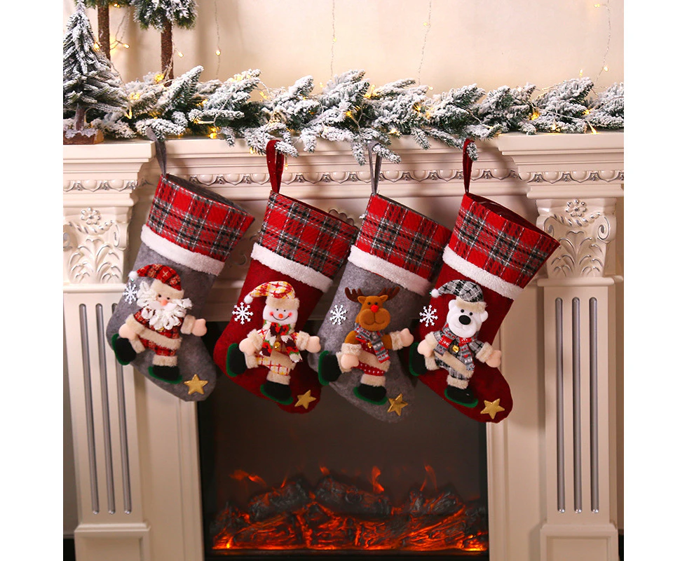 4 Pack Christmas Holiday Xmas Stockings