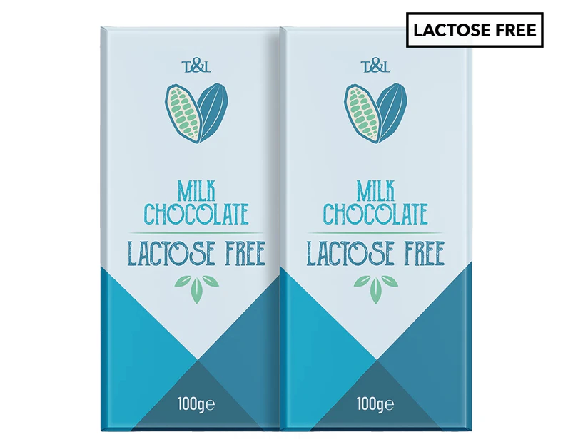 2 x Sugarless Confectionery Lactose Free Milk Chocolate 100g