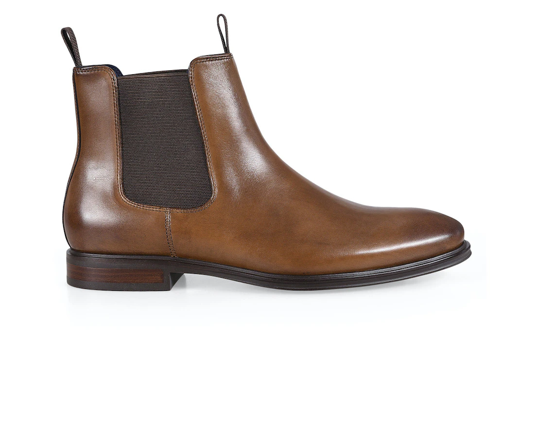 Julius Marlow Longreach Leather Chelsea Boots Shoes in Cognac