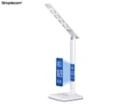 Simplecom Dimmable Touch Control Multi-Function 4W LED Desk Lamp w/ Digital Clock - White 1
