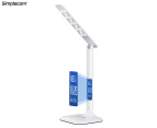 Simplecom Dimmable Touch Control Multi-Function 4W LED Desk Lamp w/ Digital Clock - White