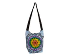 Crystal Wonderland Yoga Shoulder Bag 7 Chakras Flower of Life Blue