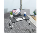Foldable Laptop Bed Tray Table Laptop Desk Stand with Tablet Slot Reading Desk Black