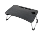 Foldable Laptop Bed Tray Table Laptop Desk Stand with Tablet Slot Reading Desk Black