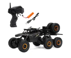 1:10 6WD Remote Control Car off-road Dual-motors Alloy Vehicles 2.4G RC Car Toy Black