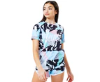 Hype Girls Pastel Abstract T-Shirt (Sky Blue/Black/White) - HY4244