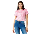 Hype Girls Glitter Crop T-Shirt (Pink) - HY4532