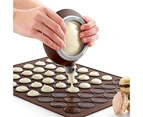 GARCENT Macaron Silicone Mat, Non-Stick Silicone Macaron Baking Mould Set, 48 Capacity Macaroon Kit with Cake Decorating Supplies
