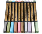 (10 Colors) - Metallic Markers Pen for Rock Painting - Medium Point, Metallic Colour Paint Markers for Ceramic Painting, Glass,Mug, Plastic, Photo Album, C