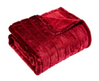 (Throw(130cm x 150cm ), Burgundy) - Bertte Throw Blanket Super Soft Cosy Warm Blanket 330 GSM Lightweight Luxury Fleece Blanket for Bed Couch- 130cm x 150c