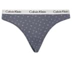 Calvin Klein Women's Carousel Thong 3-Pack - Nymph's Thigh/Grey Heather/Ash Denim 2