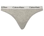 Calvin Klein Women's Carousel Thong 3-Pack - Nymph's Thigh/Grey Heather/Ash Denim 3