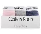 Calvin Klein Women's Carousel Thong 3-Pack - Nymph's Thigh/Grey Heather/Ash Denim 6