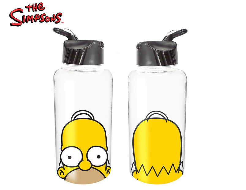The Simpsons 1L Homer Water Bottle - Clear/Black/Multi