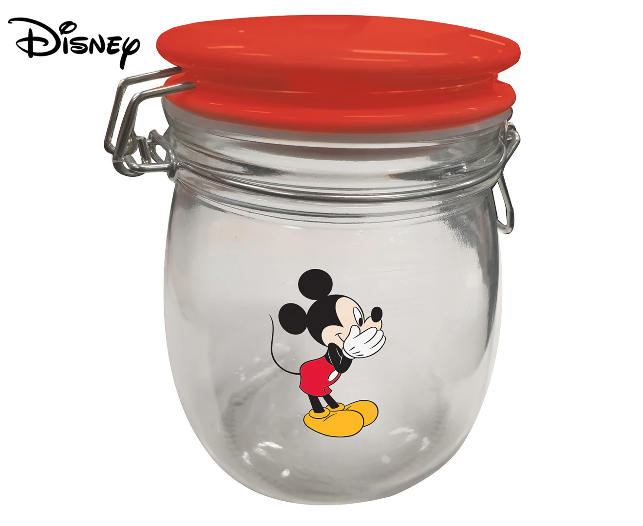 Disney Mickey Mouse Glass Canister w/ Ceramic Lid