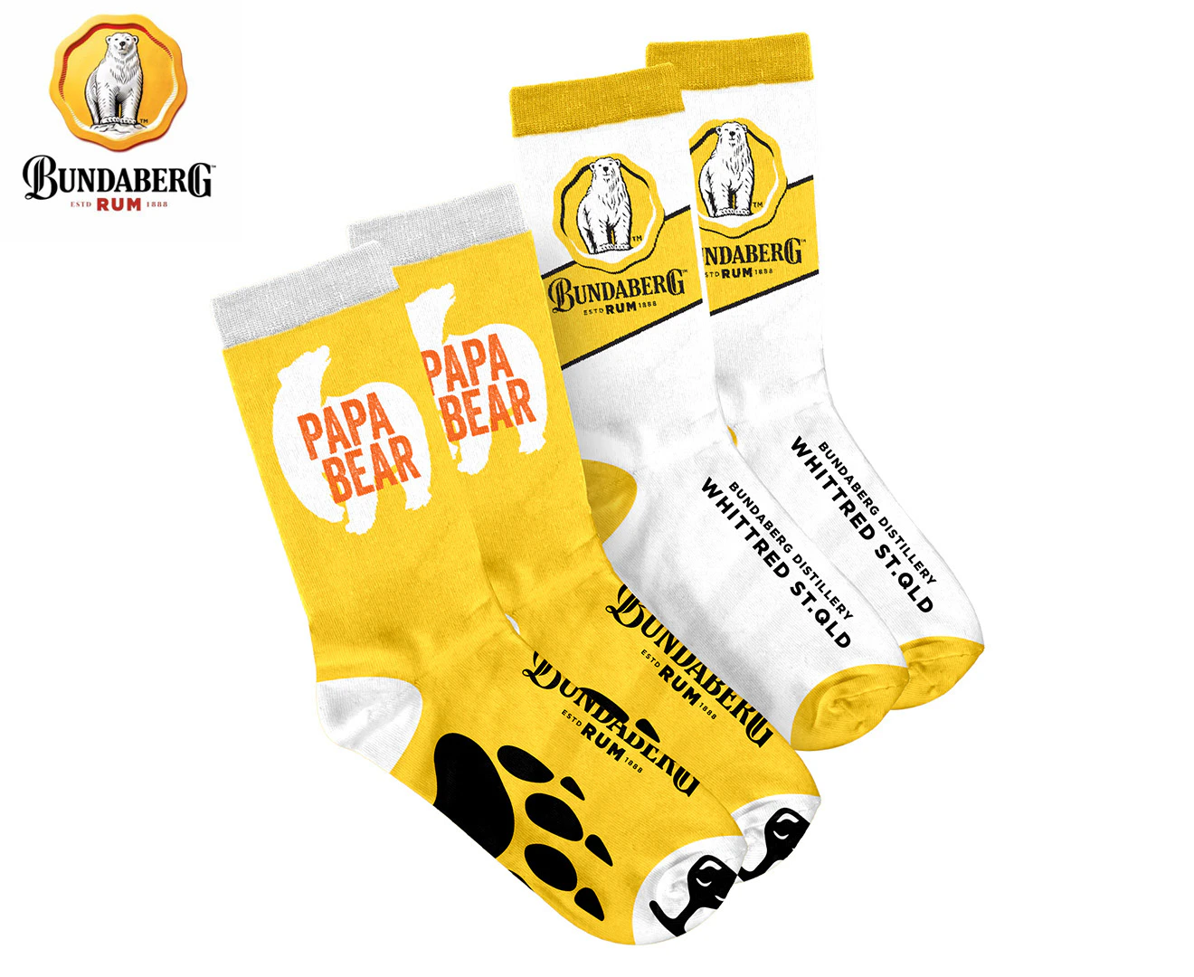 Bundaberg Rum Crew Socks 2-Pack