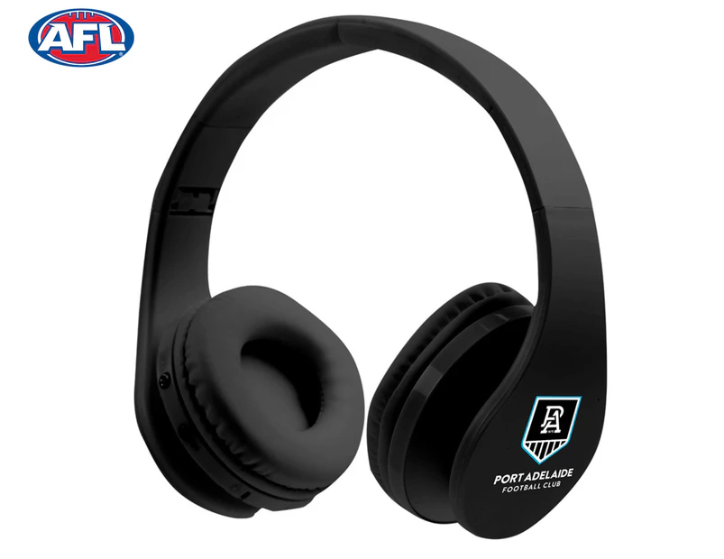 AFL Port Adelaide Power Foldable Bluetooth Wireless Headphones - Black