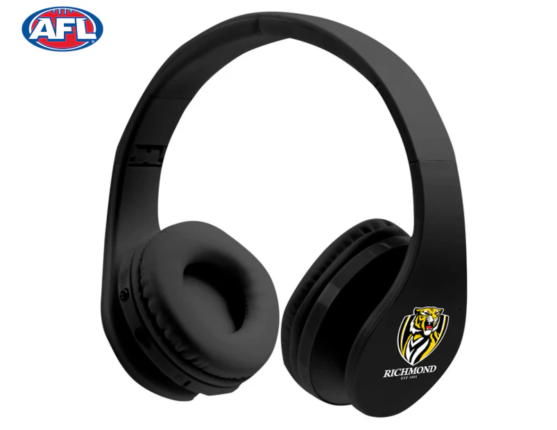 AFL Richmond Tigers Foldable Bluetooth Wireless Headphones - Black